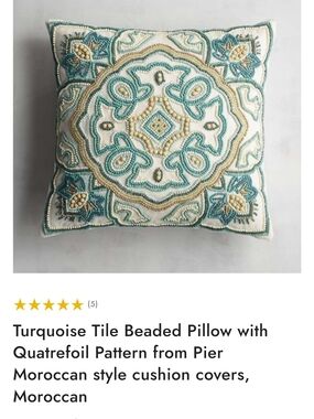 Set Of 2-Beaded Pillows